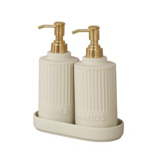 Set 2 dispensere sapun lichid si detergent de vase Wenko Heidi 54651100