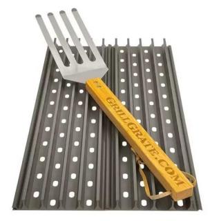 Set 2 grile pentru gratar de 44 x 13 cm si spatula GrillGrate WGG17.375K