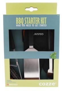 Set BBQ Starter Kit cu spatula, cleste, manusa si perie pentru gratar Cozze 90310