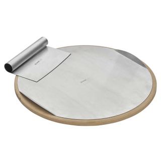 Set pizza piatra 33 cm, foaie inox 31 cm si feliator Grandhall A06619033M