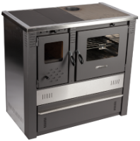 Soba pe Lemne cu Plita si Cuptor din Inox