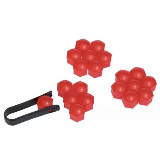 Set 20 capace prezoane de 17mm plus cheie de scos capacele, rosii