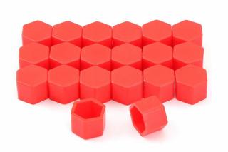Set 20 capace prezoane din silicon colorate 17mm rosu