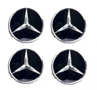 set 4 Capace jante aliaj Mercedes Benz 75mm (inel prindere)