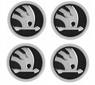 Set 4 capace jante aliaj Skoda 75mm pentru jante originale Mercedes A1714000025