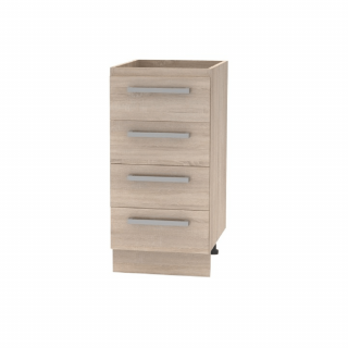 Cabinet inferior cu 4 sertare, stejar sonoma, NOVA PLUS NOPL-055-0S