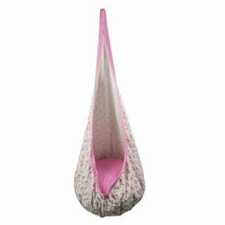 Fotoliu balansoar suspendat, roz model flamingo, SIESTA TYP 2