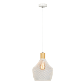 Lampa suspendata, alb  natural, KOLEN