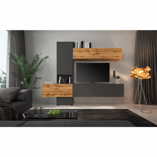 Mobilier living, maro lava foarte mat stejar wotan, BRISTOL