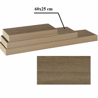 Polita 60x25 din MDF, stejar trufa, GANA FY 11044-3