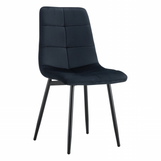 Scaun dining, material neagra Velvet metal, DAMIA TIP 1