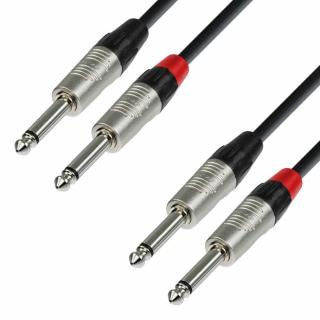 K4 TPP 0300 - Cablu audio cu conectori 2 x Jack 6.3 mm mono   2 x Jack 6.3 mm mono REAN 3 m