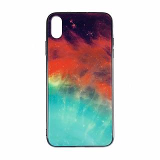 Husa Iphone Xr silicon cu sticla galaxie