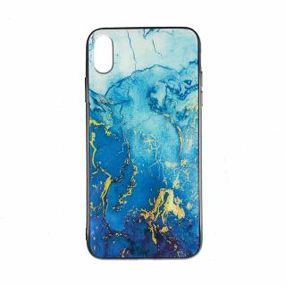 Husa Iphone XS Max silicon cu sticla marmura