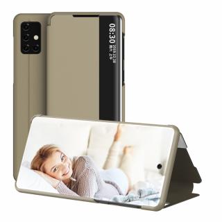 Husa smart clear view Samsung A41, Gold