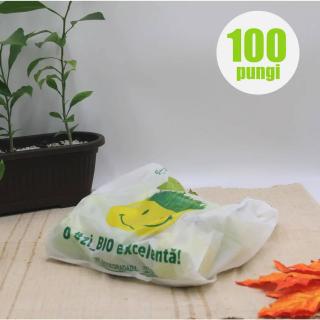 Pungi Biodegradabile Tip Maieu - Set 100 Bucati   O Zi Bio Excelenta