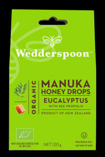 Bomboane (Dropsuri) Ecologice cu Miere de Manuka, Eucalipt si Propolis 120g