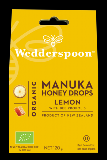 Bomboane (Dropsuri) Ecologice cu Miere de Manuka, Lamaie si Propolis 120g