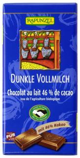 Ciocolata bio neagra cu lapte integral 46% cacao HIH