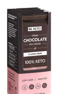 Ciocolata Vegan Keto + ulei MCT - Classic Dark - Set 10 x 80g