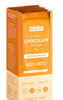 Ciocolata Vegan Keto + ulei MCT - Sunshine Orange - Set 10 x 80g