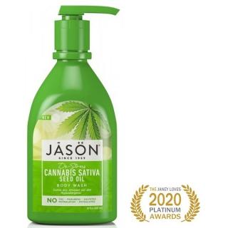 Gel de dus hipoalergenic, relaxant cu ulei din seminte de canepa, Jason, 887 ml