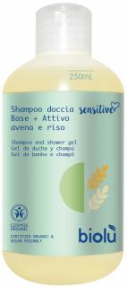 Gel de dus  sampon Sensitive, bio, 250ml - Biolu