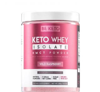 Keto Whey Isolat + MCT ,   Zmeura Salbatica 300g