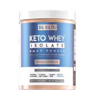 Keto Whey Isolate + MCT - Ciocolata naturala 300g