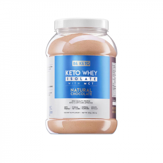 Keto Whey Isolate + MCT - Ciocolata naturala 800g