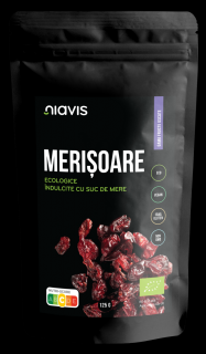 Merisoare bio Indulcite cu Suc de Mere 125g