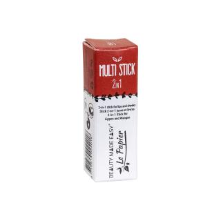 Stick 2 in 1 pentru buze si obraji, 01 Red, Beauty Made Easy, 6 g