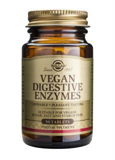 Supliment alimentar, Enzime Digestive pentru Vegani   Vegan Digestive Enzymes, 50 tablete