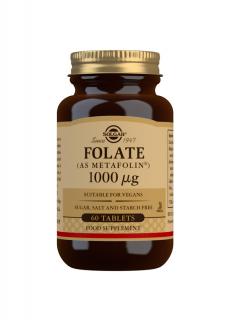 Supliment alimentar, Folate (Acid folic Metafolin)1000μg, 60 tablete