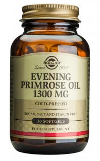 Supliment alimentar, Uleiul de Luminita Noptii presat la rece, Evening Primrose Oil 1300 mg, 30capsule moi
