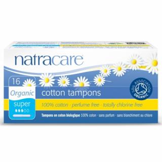 Tampoane bio cu aplicator, Super, Natracare, 16 buc