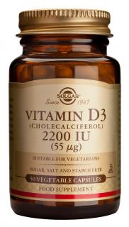 Vitamina D3 2200ui, 50 capsule