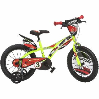 Bicicleta copii Dino Bikes 14  Raptor galben