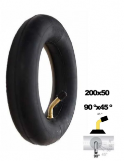 Camera de aer pentru trotineta electrica 200 x 50  Valva curbata