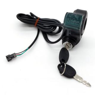 Contact cu Cheie + Voltmetru pentru Trotineta Electrica (12V-60V) ,   Afisaj Tensiune Baterie si Securitate Sporita