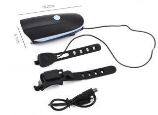 Far LED cu Claxon pentru Trotineta Electrica ,   Incarcare USB, 3 Moduri, 1200mAh