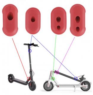 Set 4 Capace Dopuri Protectie Cabluri pentru Trotineta Electrica Xiaomi M365   Pro   1S   Pro2   Mi3 ,   Rosu