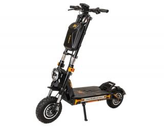 Trotineta electrica de teren KuKirin G4 Max ,   2 motoare de 1600W, baterie 60V 35,2Ah, viteza maxima 86 km h, autonomie 95 km, anvelope 12 inch, frane hidraulice, IP54 ,   Negru