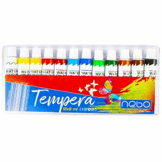 Tempera 6 Ml, 12 Culori Cutie