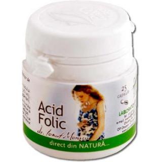 Acid folic, 25 capsule, Pro Natura