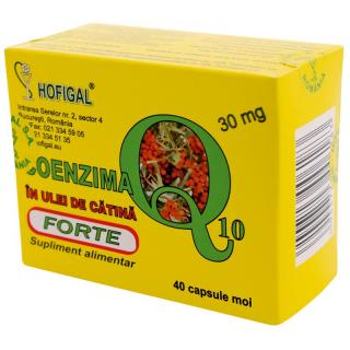 Coenzima Q10 in ulei de catina Forte 30 mg, 40 capsule, Hofigal