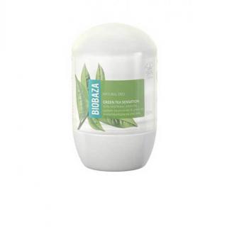 Deodorant natural pe baza de piatra de alaun pentru femei GREEN TEA SENSATION (ceai verde bicarbonat), Biobaza, 50 ml