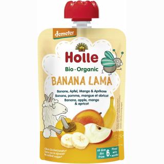 Piure bio de banane, mere, mango si caise pentru copii, +6luni