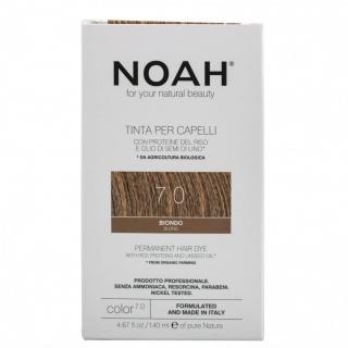 Vopsea de par naturala, Blond, 7.0, Noah, 140 ml