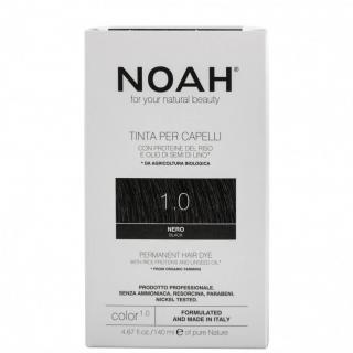 Vopsea de par naturala, Negru, 1.0, Noah, 140 ml